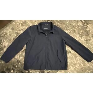 Vintage Nautica Harrington Mens Jacket XL Full Zip Lightweight Navy Blue Bomber
